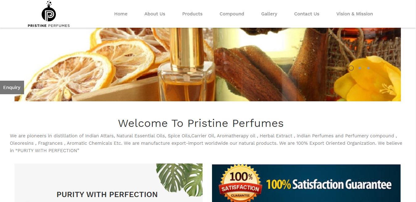 Sampurn Perfume website